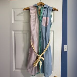 J. Crew Striped Sleeveless Shirt Dress